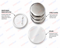 Circle Badge Raw Material – Pack of 100 | 58mm & 44mm Badge Blanks