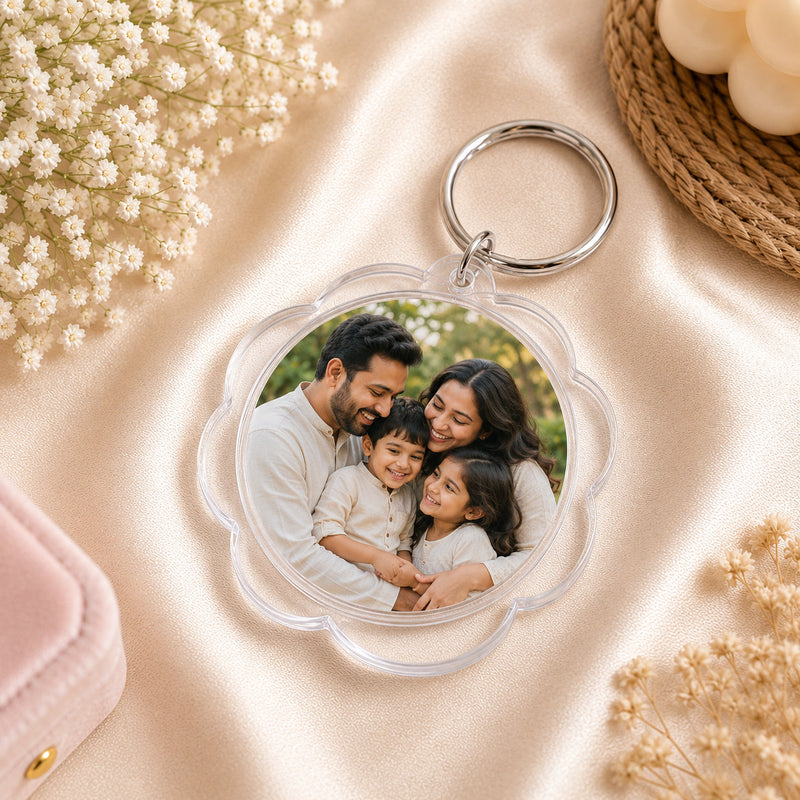 Flower shaped acrylic keychain blank, pack of 100