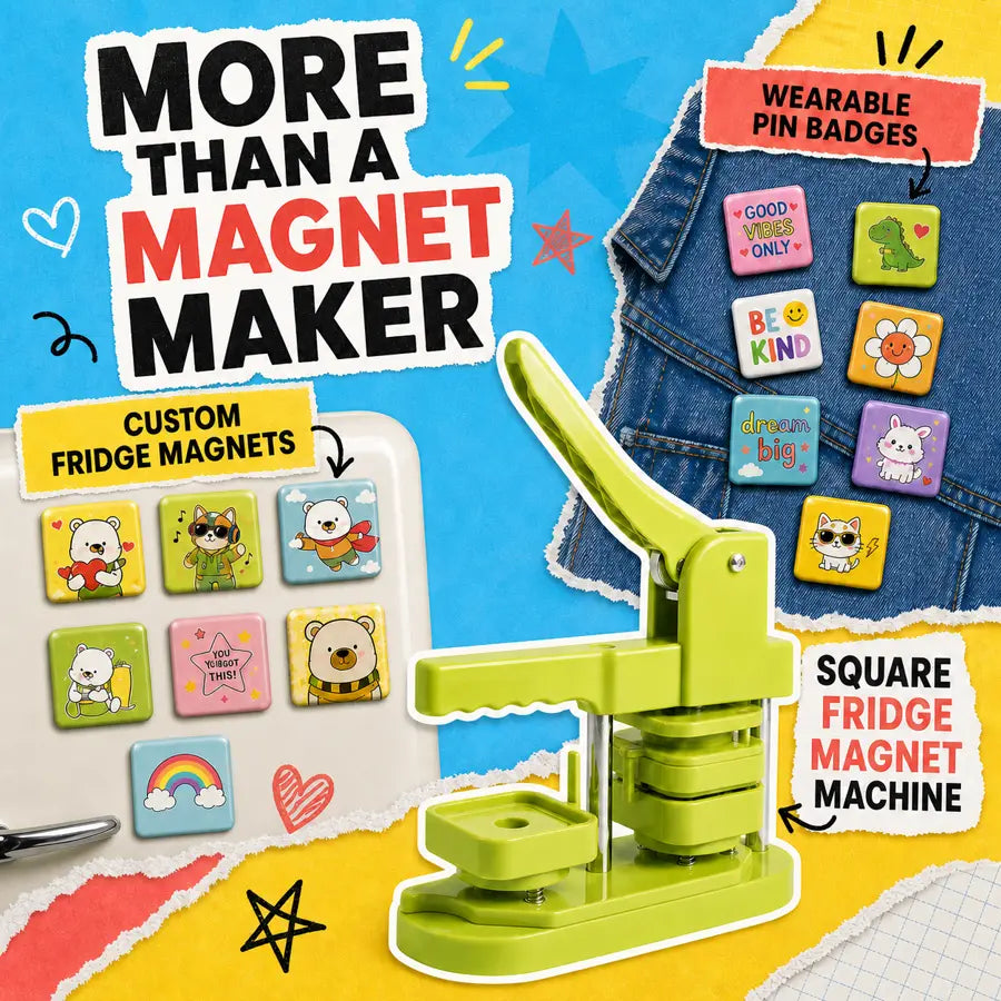 Square fridge magnet combo kit