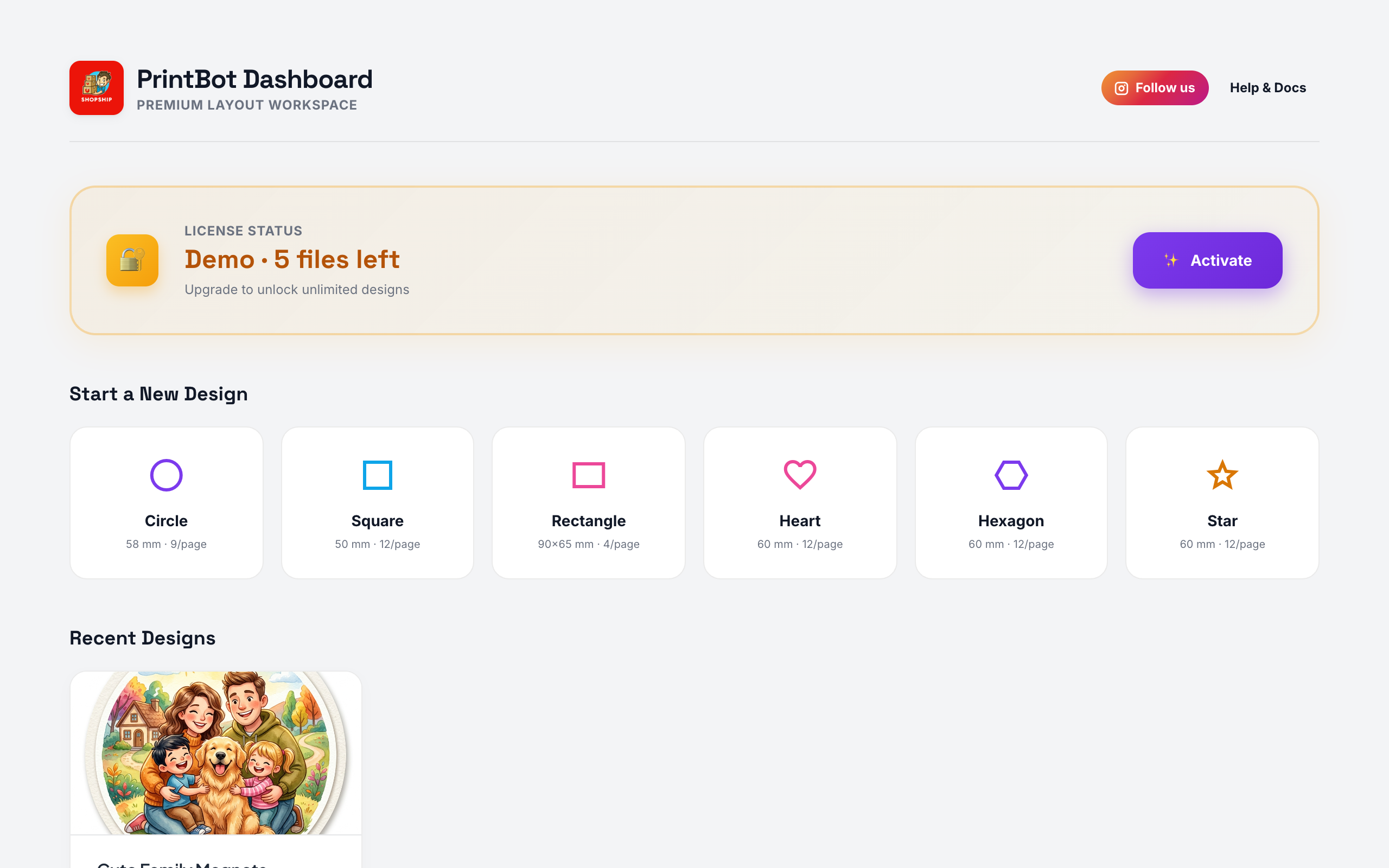 PrintBot App Live Screenshot
